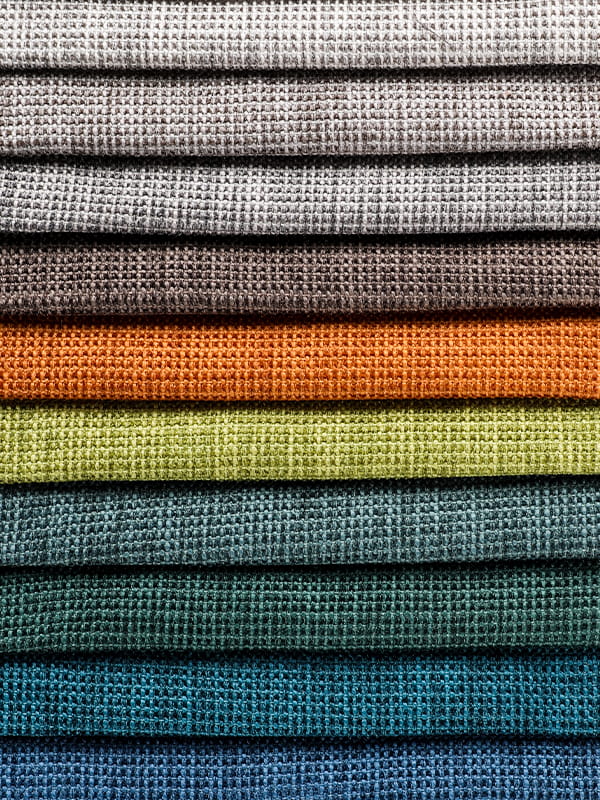 Pauwbank chenille stof