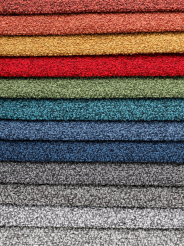 Koraallusgarenpolyester en linnen bankstoffen