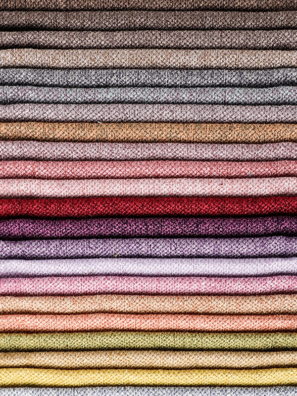 Polyester en linnen stof voor bank