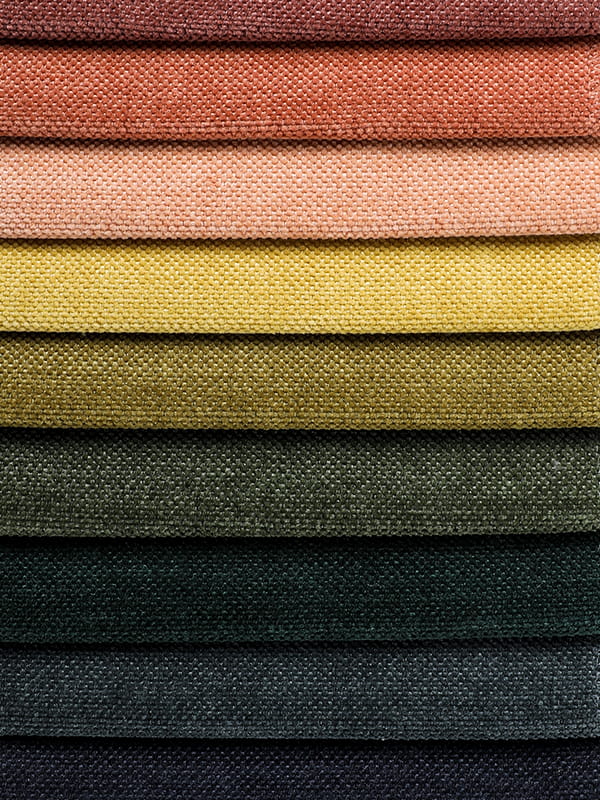 Van meter bank chenille stof